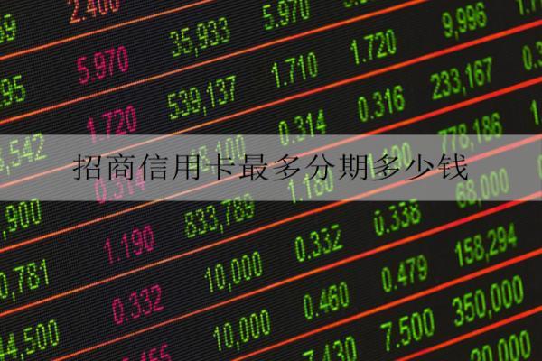 招商信用卡最多分期多少錢？商場分期有什么優(yōu)勢？