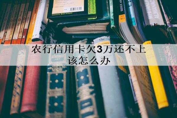 農(nóng)行信用卡欠3萬還不上該怎么辦？詳細解決辦法介紹