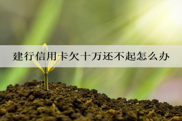 建行信用卡欠十萬還不起怎么辦？有這些解決辦法
