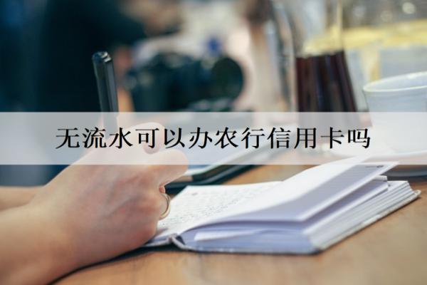 無流水可以辦農(nóng)行信用卡嗎？