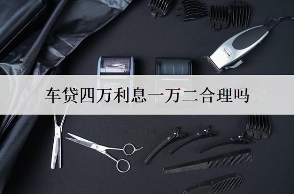 車貸四萬利息一萬二合理嗎？