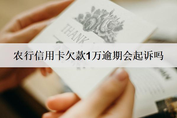 農行信用卡欠款1萬逾期會起訴嗎？如何避免被起訴？