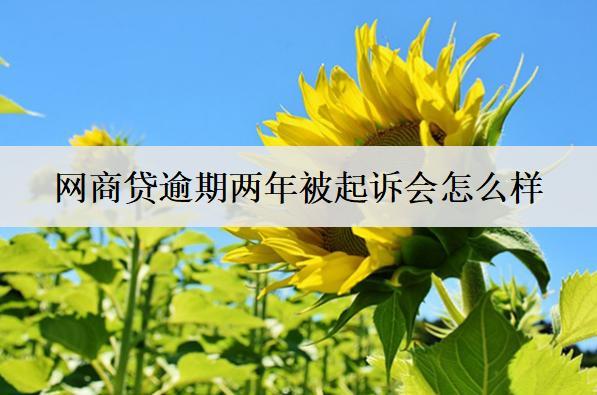 網(wǎng)商貸逾期兩年被起訴會怎么樣？怎么辦？