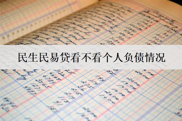 民生民易貸看不看個(gè)人負(fù)債情況？