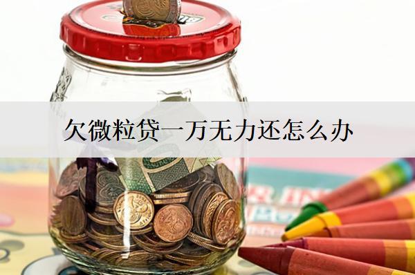 欠微粒貸一萬無力還怎么辦？分享4個(gè)解決辦法
