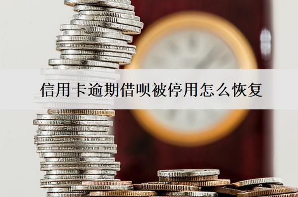 信用卡逾期借唄被停用怎么恢復？