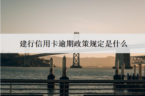 建行信用卡逾期政策規(guī)定是什么？