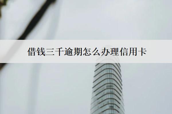 借錢三千逾期怎么辦理信用卡？有什么影響？