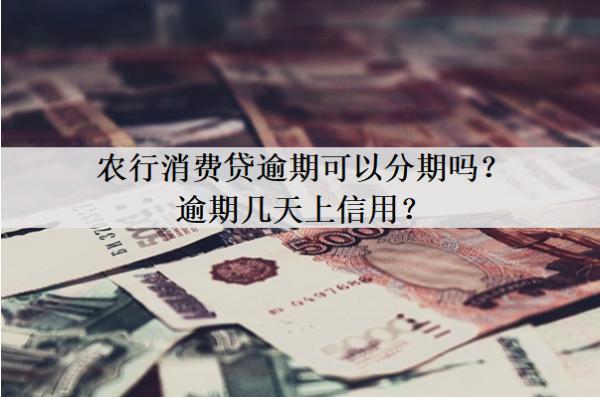 農(nóng)行消費貸逾期可以分期嗎？逾期幾天上信用？