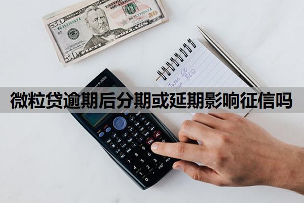 微粒貸逾期后分期或延期影響征信嗎？逾期多久會影響征信記錄？