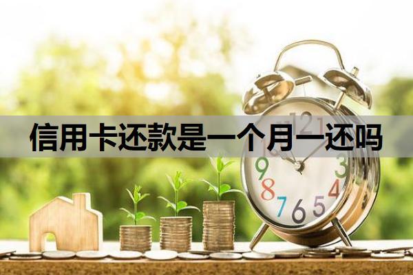 信用卡還款是一個月一還嗎？還款怎么操作？