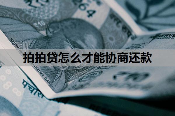 拍拍貸怎么才能協(xié)商還款