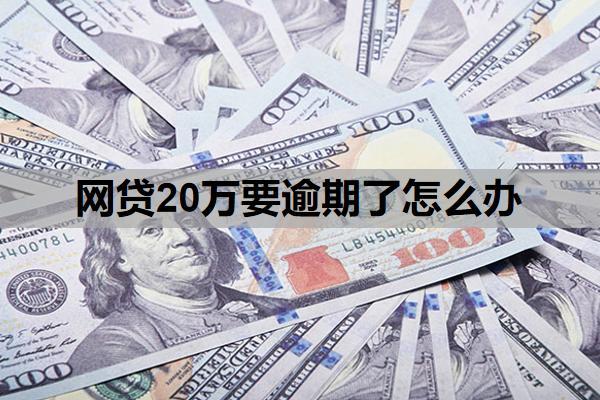 網(wǎng)貸20萬要逾期了怎么辦？欠網(wǎng)貸20萬不還會有什么后果？