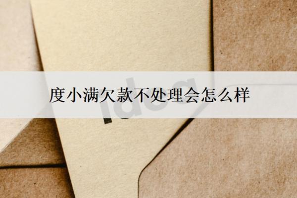 度小滿欠款不處理會(huì)怎么樣？逾期無(wú)力償還怎么處理？