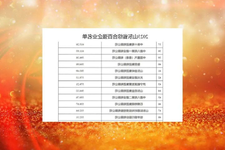 位列第43位！济宁能源入选2023山东企业百强名单