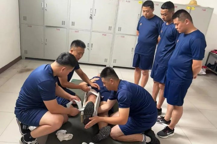 “沙场秋点兵”，济矿集团救护中队组织开展应急救援集训